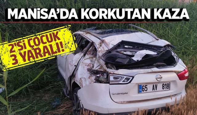 Manisa'da kamyon ile otomobil çarpıştı: 2'si çocuk 3 kişi yaralandı