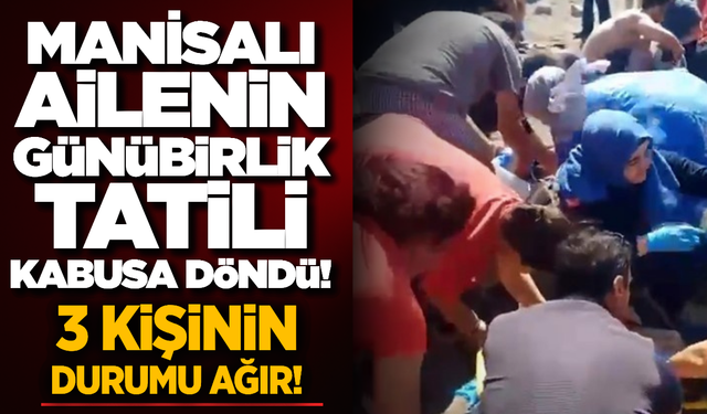 Manisalı Baba ve 2 Çocuğu Denizde Boğulma Tehlikesi Geçirdi!
