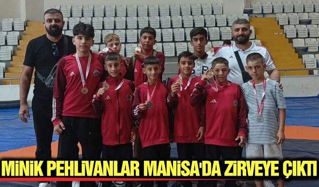 Turgutlulu minik güreşçilerden Manisa Şampiyonası'nda büyük başarı