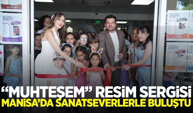 Manisa'da miniklerin eserleri sergilendi
