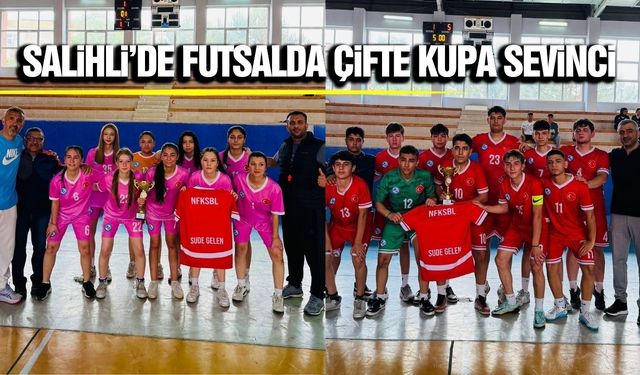 Salihli’de futsalda çifte şampiyonluk