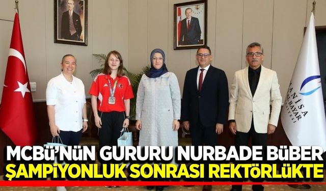 Dünya şampiyonu Büber’den Rektör Kibar’a ziyaret