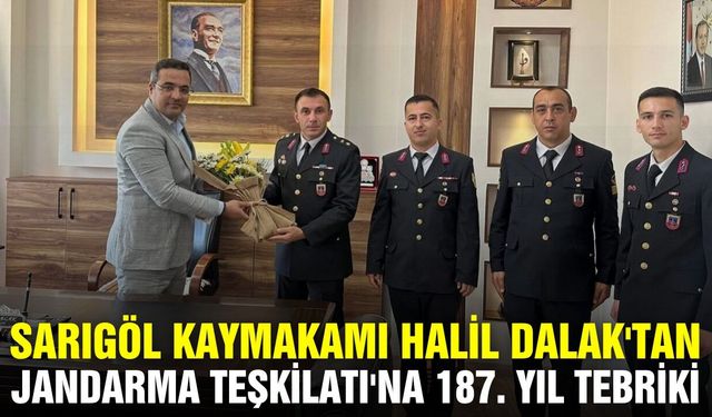 Sarıgöl Kaymakamı Halil Dalak jandarma personelini ağırladı