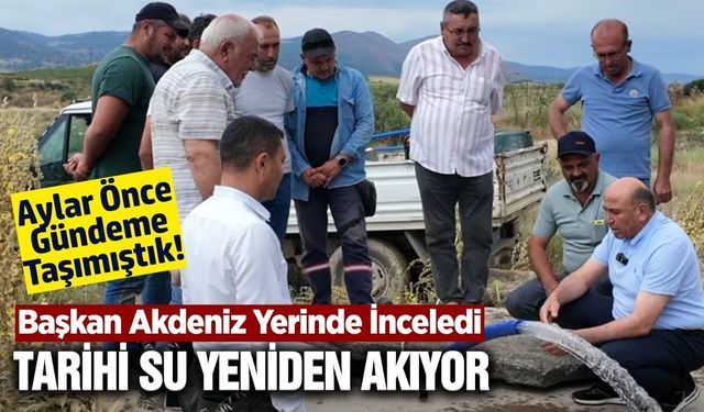 Sarıgöl'deki tarihi su kaynağı yeniden aktif hale getirildi!
