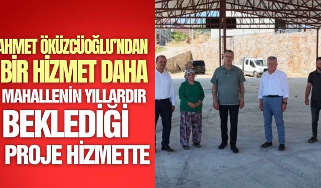 Başkan Öküzcüoğlu, "Mahallemize hayırlı, uğurlu olsun"