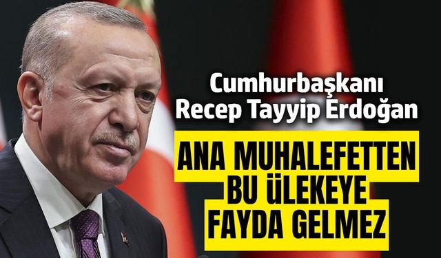 Cumhurbaşkanı Erdoğan'dan ana muhalefete sert eleştiriler