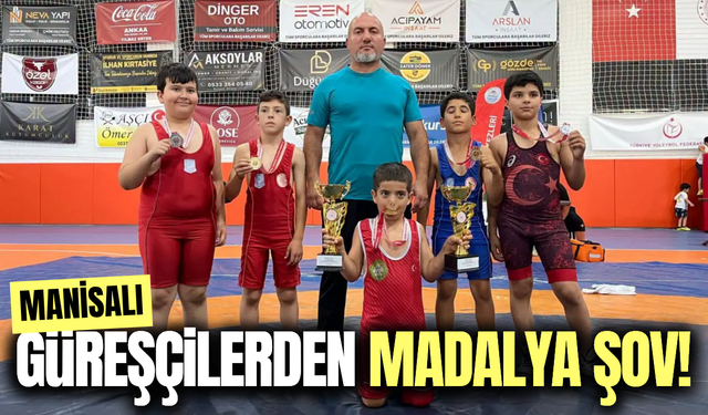 İller arası güreş turnuvasında Manisa rüzgarı!