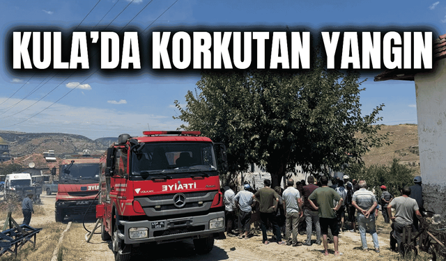 Kula'da müstakil evde korkutan yangın