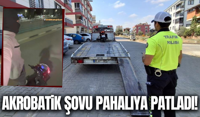Manisa'da motosikletle yaptığı tehlikeli şov pahalıya patladı!