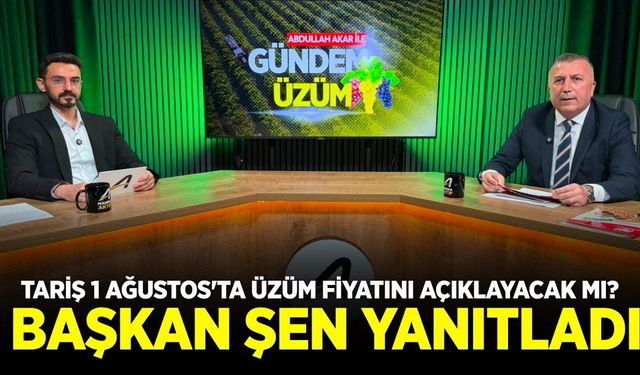 Ferhat Şen konuştu: 1 Ağustos'ta üzüm fiyatı açıklanacak mı?