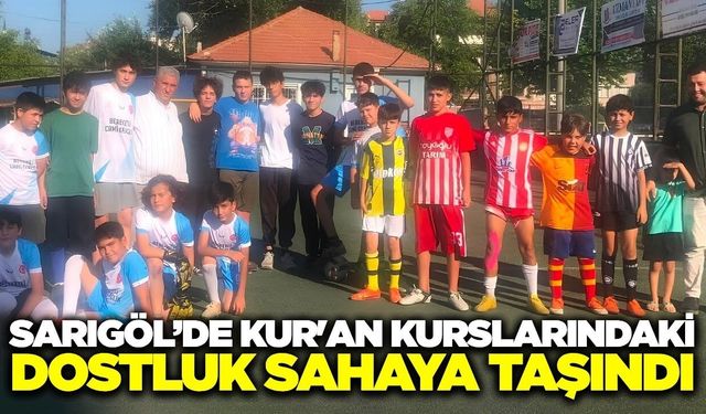 Sarıgöl'de öğrenciler halı saha turnuvasında buluştu