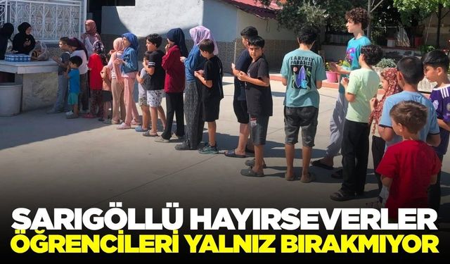 Sarıgöl'de örnek dayanışma! Öğrencilerin yüzü gülüyor