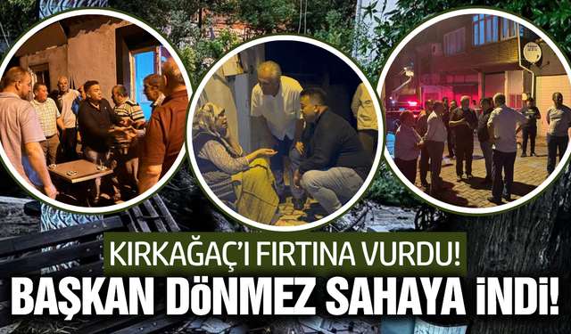 Üstün Dönmez, fırtınanın vurduğu bölgeyi inceledi!