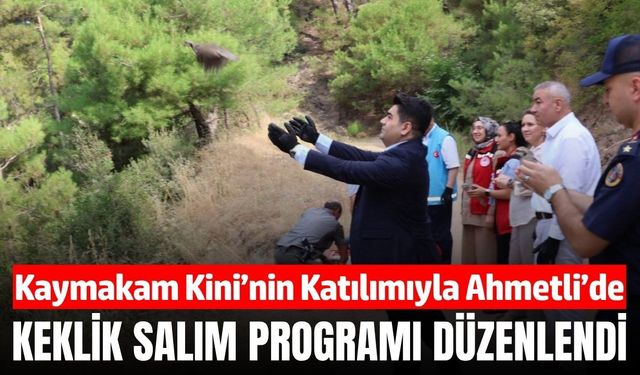 Ahmetli’de Doğaya Keklik Bırakıldı: Biyolojik Dengeye Anlamlı Destek