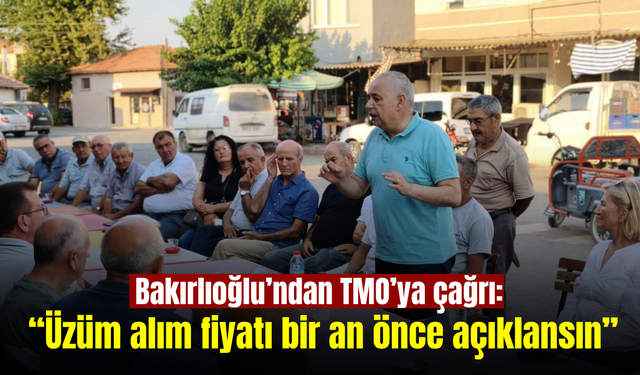 Bakırlıoğlu’ndan üzüm üreticileri için çağrı: TMO fiyatı bir an önce açıklamalı