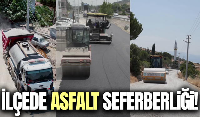 Büyükşehir Belediyesi Kula'da asfalt çalışmalarını sürdürüyor