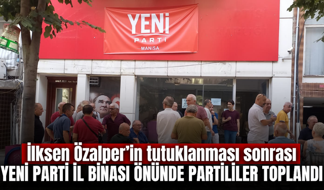 İlksen Özalper’in tutuklanmasının ardından partililer il binası önünde toplandı