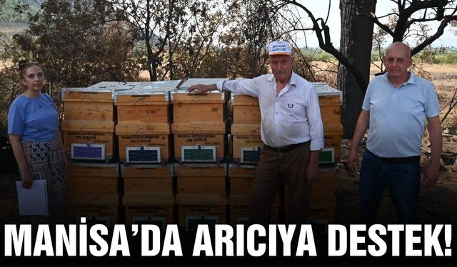 Manisa'da kovanları zarar gören arıcıya destek