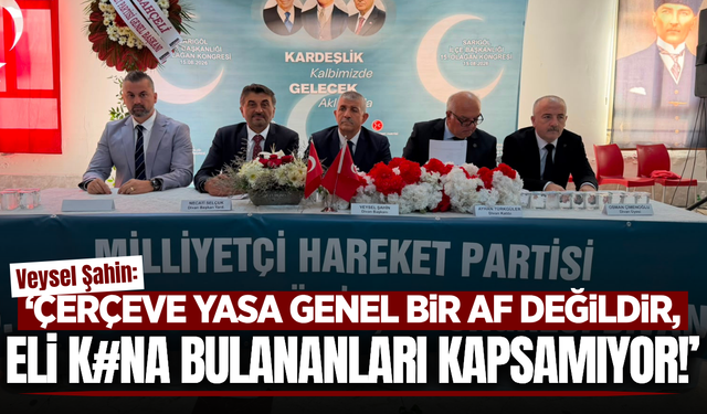 MHP'li Şahin'den 'Çerçeve Yasa' açıklaması: "Terörist başını kapsamıyor"