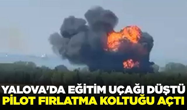 Yalova’da eğitim uçağı düştü