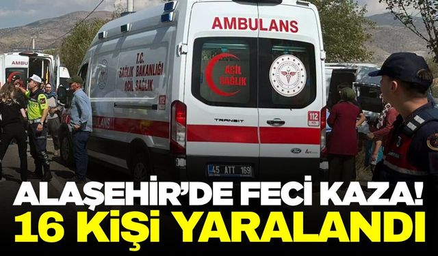Alaşehir’de İşçi Servisi Ağaca Çarptı: 16 Yaralı