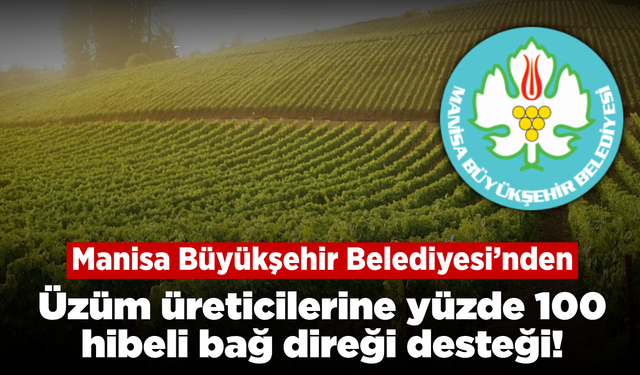Manisa Büyükşehir Belediyesi’nden üzüm üreticilerine yüzde 100 hibeli destek