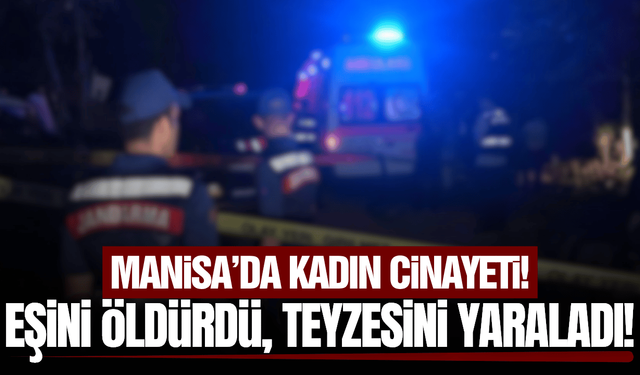Manisa'da kadın cinayeti: Eşini öldürdü, teyzesini yaraladı!