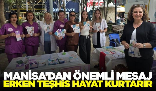 Manisa’da kanser farkındalığı için stant açıldı