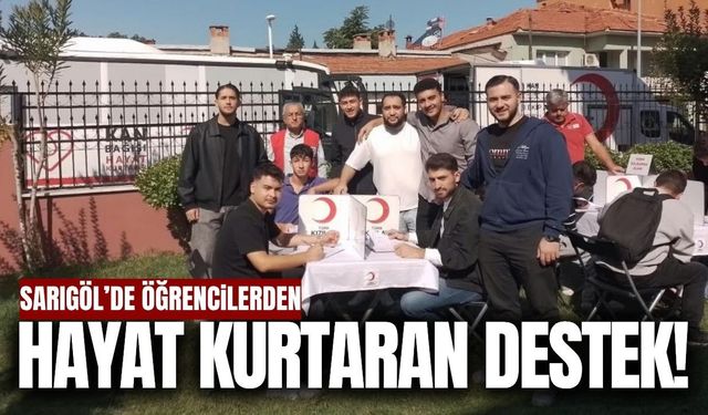 Sarıgöl'de öğrencilerden kan bağışına destek!