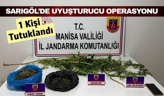 Sarıgöl'de jandarmadan uyuşturucu operasyonu! 1 tutuklama
