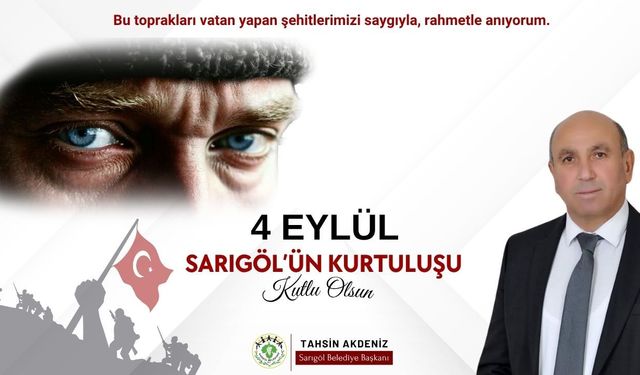 Sarıgöl Belediyesi 4 Eylül Kurtuluş Günü Mesajı