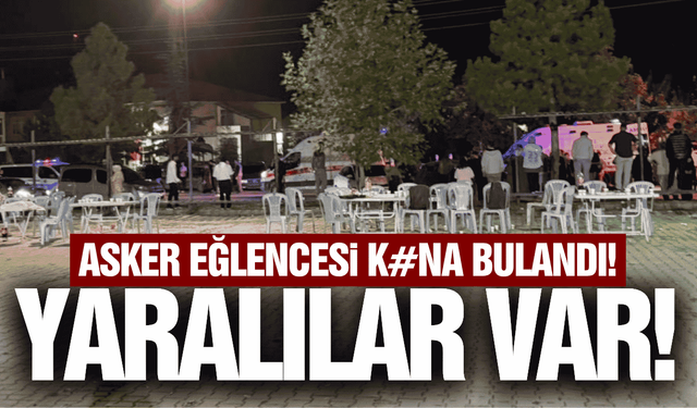 Asker eğlencesinde bıçaklı ve sopalı kavga: Yaralılar var!