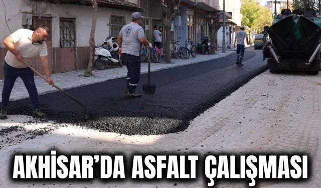 Akhisar’da 3 Kilometrelik Yolda Sıcak Asfalt Çalışması Başladı