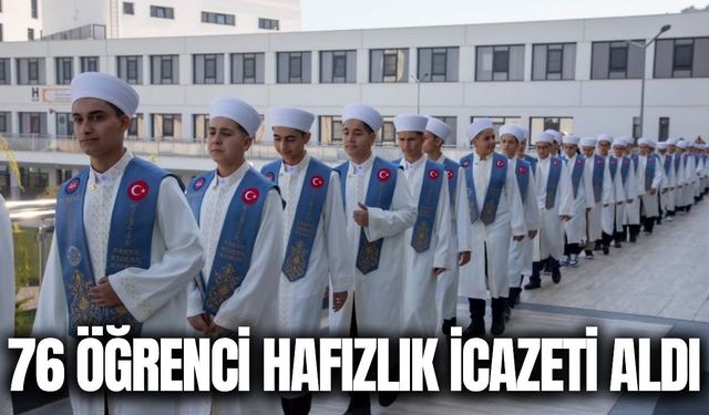 Akhisar’da 76 öğrenci hafızlık icazeti aldı