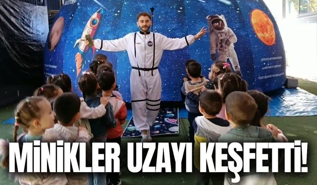 Akhisar'da minikler uzayı keşfetti!