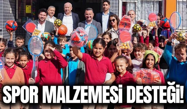 Akhisar'da okullara spor malzemesi desteği!