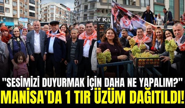 Manisa'da 1 tır üzüm halka dağıtıldı!