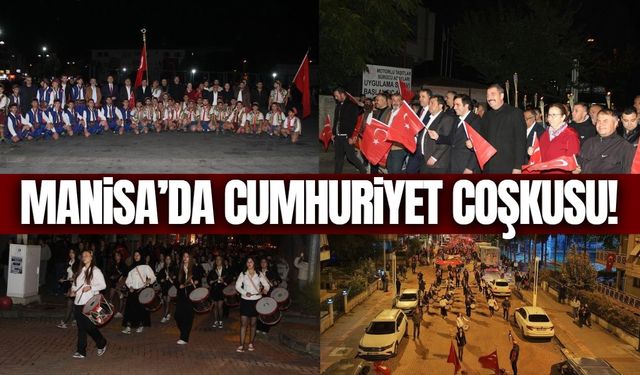 Manisa'da Cumhuriyet Bayramı kutlamaları renkli görüntülere sahne oldu