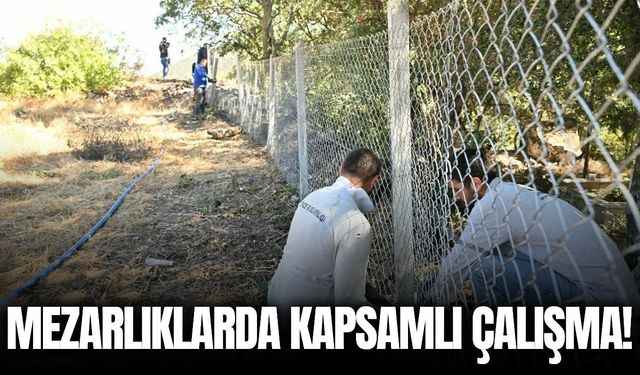 Manisa'da mezarlıklarda çalışmalar sürüyor!