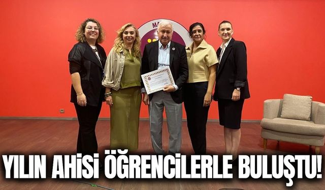 Manisa’nın yılın Ahisi Mehmet Akgül, tecrübelerini öğrencilerle paylaştı