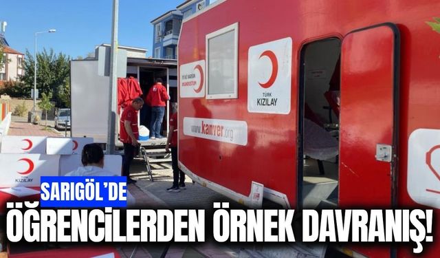 Sarıgöl'de öğrencilerden örnek davranış!