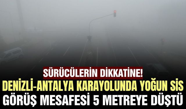 Denizli-Antalya karayolunda yoğun sis