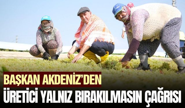 Başkan Akdeniz, "Üreticimiz mağdur olmasın"
