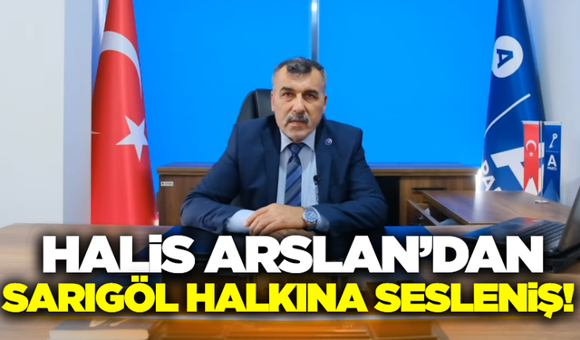 Anahtar Parti Sarıgöl İlçe Başkanı Halis Arslan'dan önemli açıklamalar!