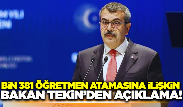 Erdoğan'ın müjdelediği engelli öğretmen atamasına ilişkin Bakan Tekin'den açıklama!