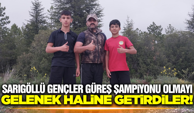 Sarıgöllü güreşçiler, Isparta'da fırtına gibi esti!