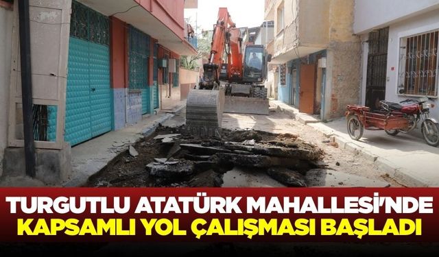 Manisa'da Atatürk Mahallesi yolları yenileniyor