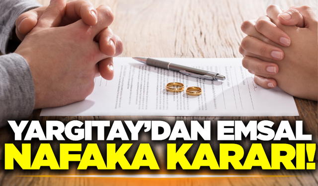 Yargıtay'dan nafaka için emsal karar!