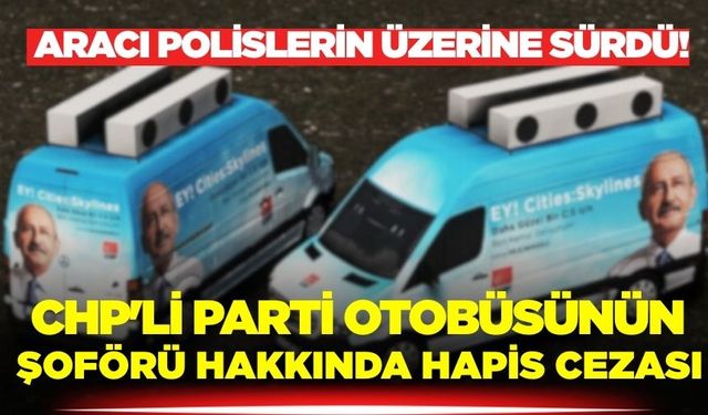Parti aracını polislerin üzerine süren şoför hakkında hapis talebi