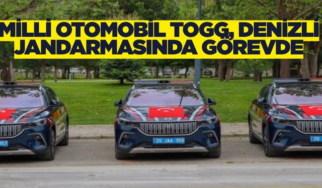 Denizli İl Jandarma Komutanlığı'na 3 Yerli TOGG Teslim Edildi